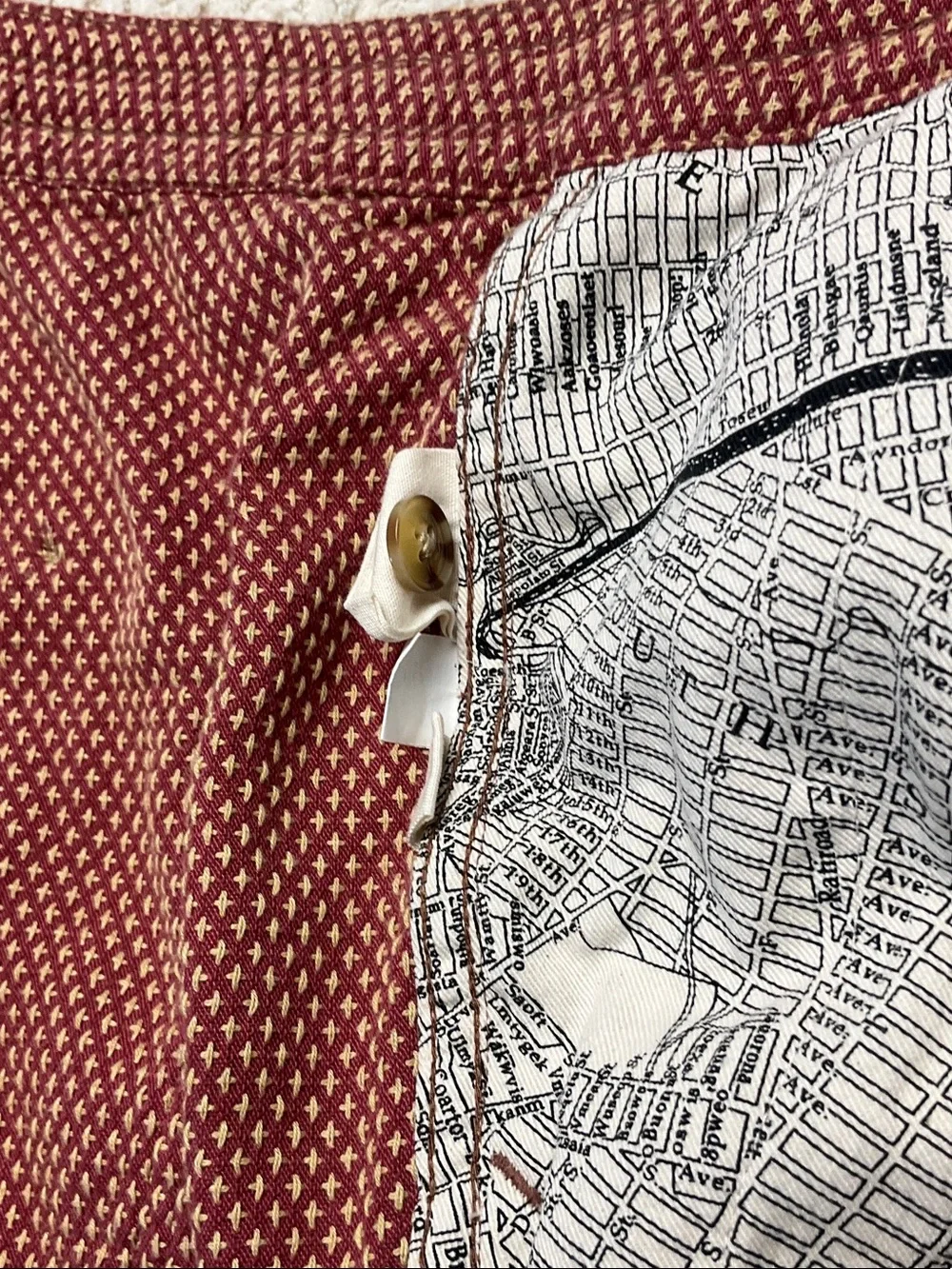 Taylor Stitch The Apres Short in Fired Brick Dobby Organic Cotton Size Small